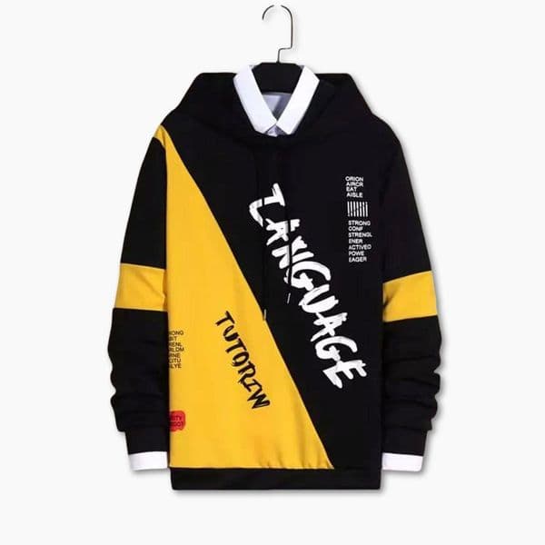 Stylish Color Combined Hoodie - Image 4