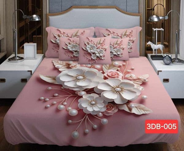 Primium 3D Bedsheet Four Piece Set - Image 8