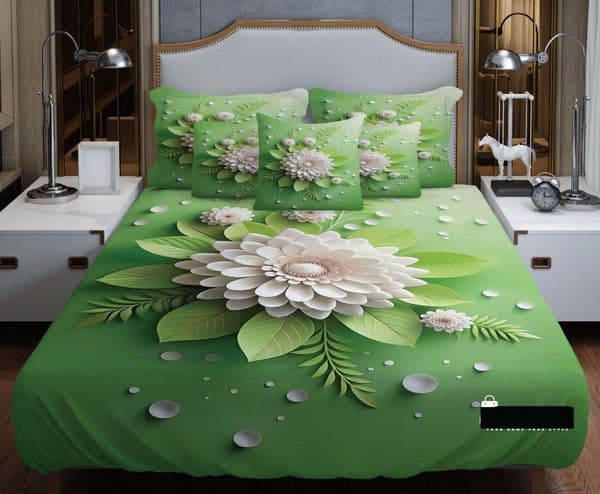 Primium 3D Bedsheet Four Piece Set - Image 3