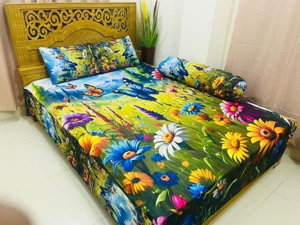 Primium 3D Bedsheet Four Piece Set - Image 12